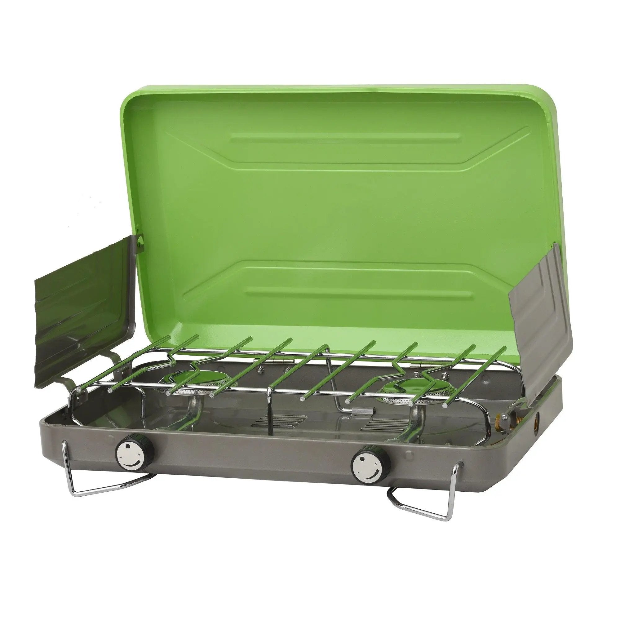 Flame King 2 Burner Portable Propane Gas Camping Stove Grill by Flame King Products