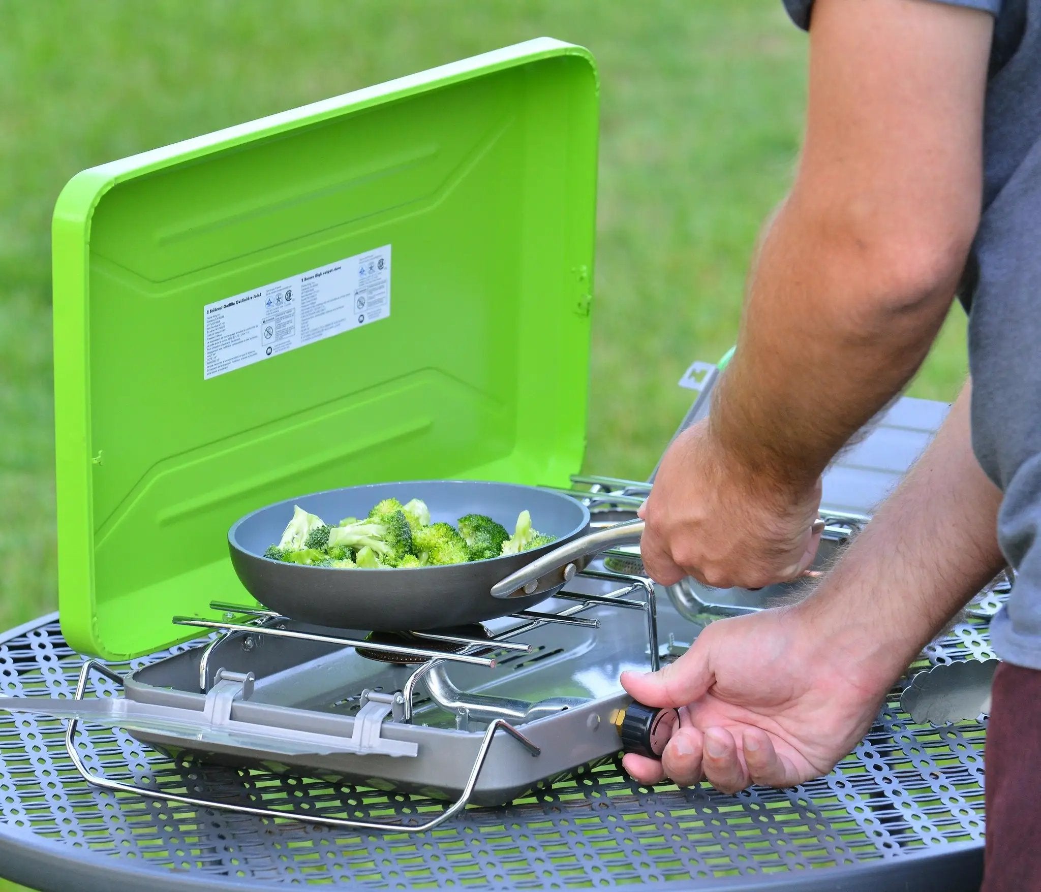 Flame King 2 Burner Portable Propane Gas Camping Stove Grill by Flame King Products