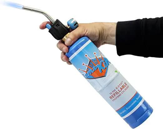Flame King 1lb Refillable Propane Tank Welding LP Cylinder 14.1 - 2 Pack Eco Friendly Sustainable Tank by Flame King Products
