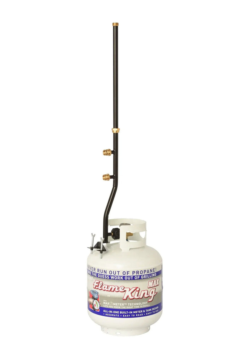 Flame King 3 Outlets Adapter 20 to 1LB Propane Tank Distribution Post Pole Tree Stem Stand by Flame King Products