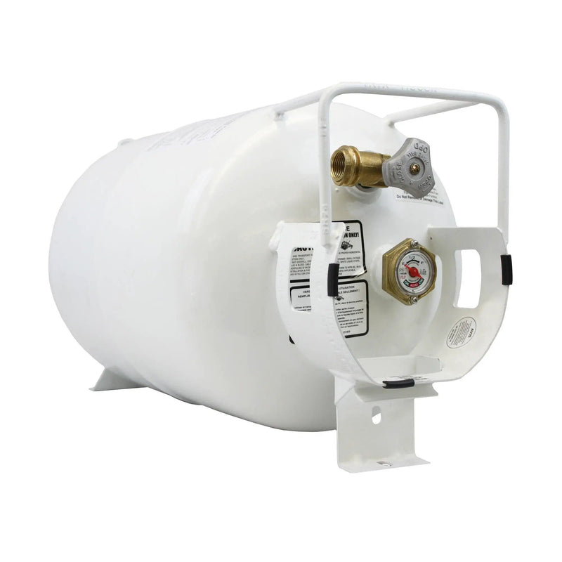 Flame King 30lb Horizontal Propane Cylinder Tank With Valve and Gauge RV Trailer by Flame King Products