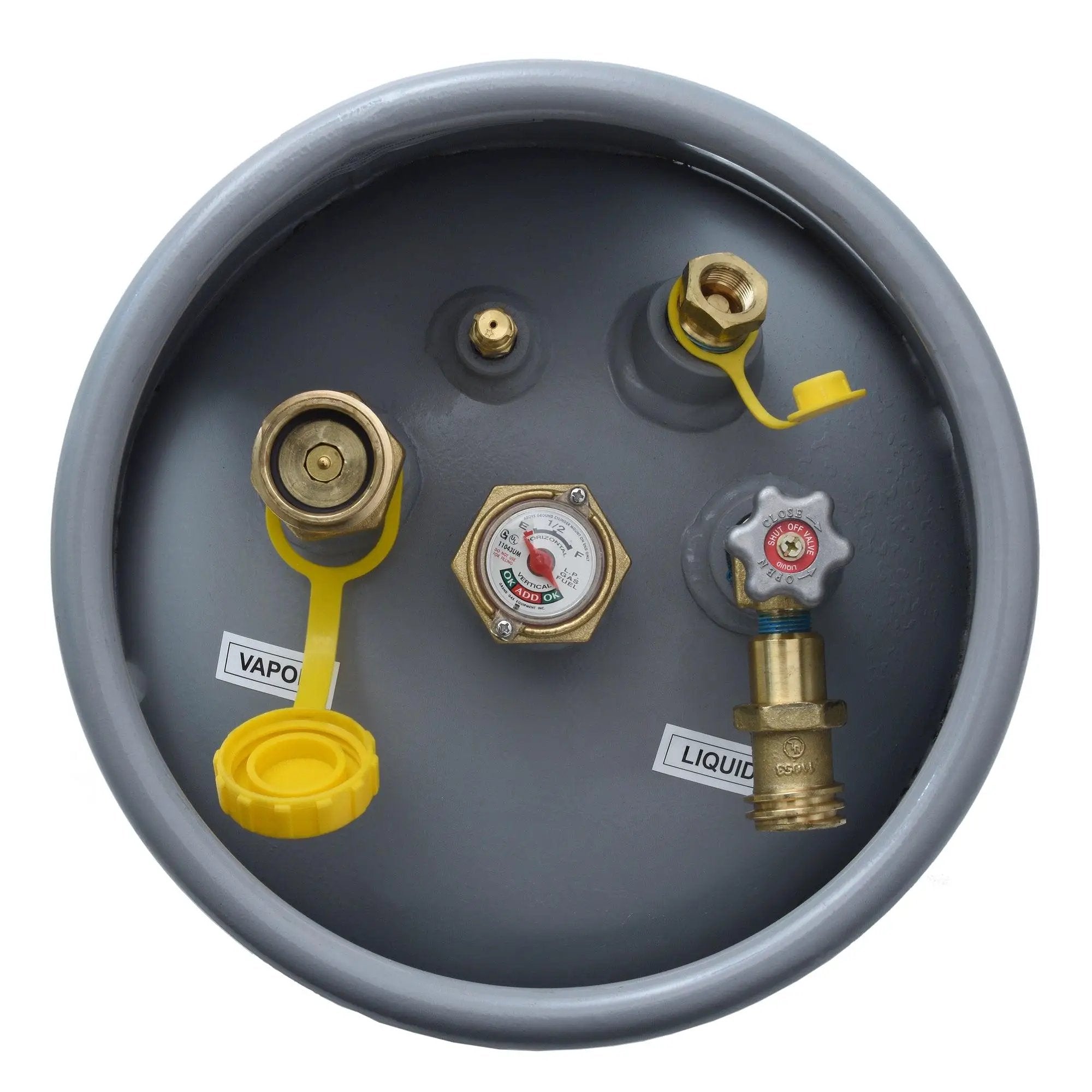 Flame King 33.5lb Forklift Steel Propane Tank Cylinder with Gauge by Flame King Products