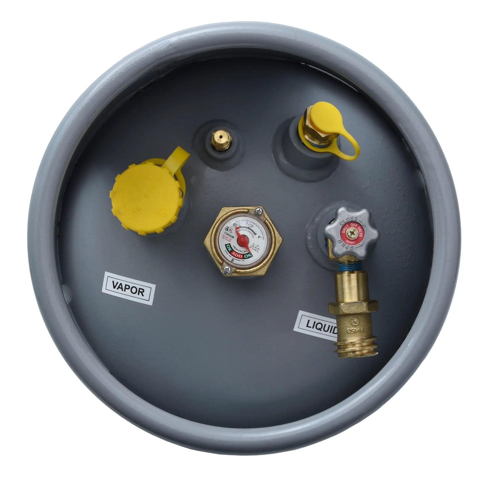 Flame King 43.5lb Forklift Steel Propane Tank Cylinder with Gauge by Flame King Products
