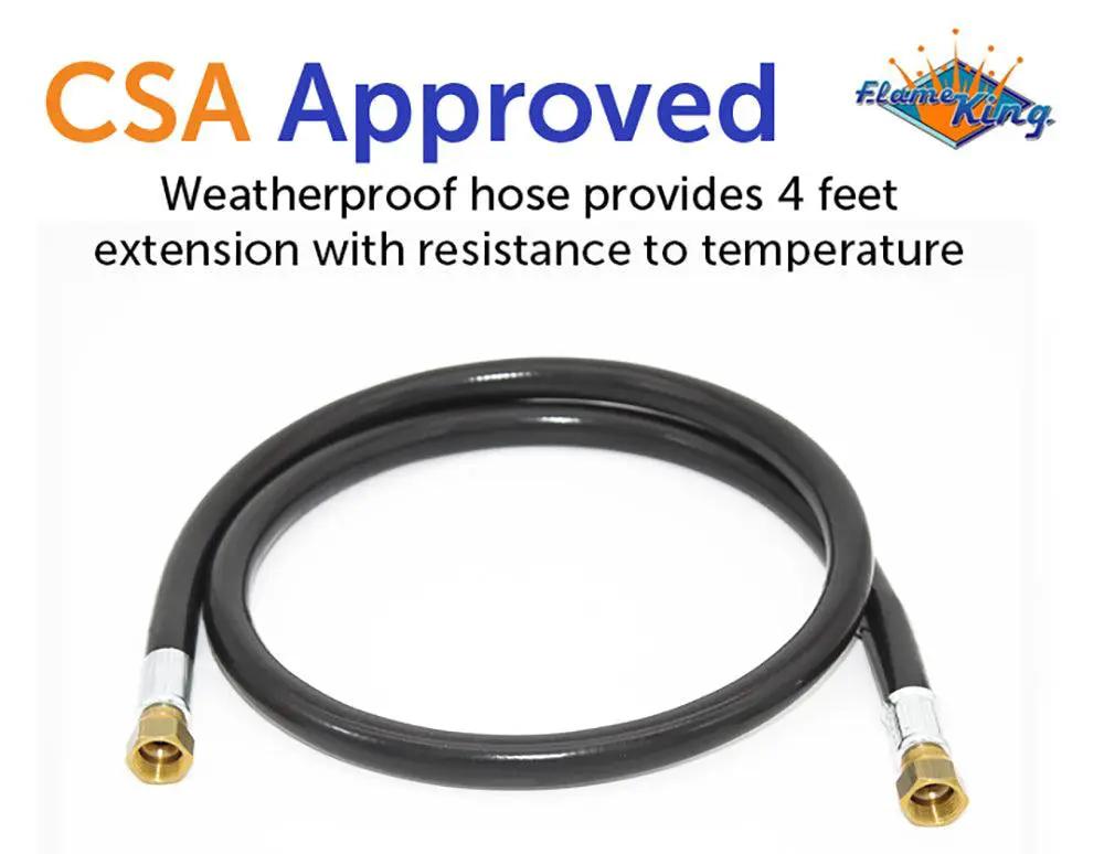 Flame King 48-Inch Thermo Rubber RV Slide Out Hose Assembly 3/8'' ID Female to Female by Flame King Products
