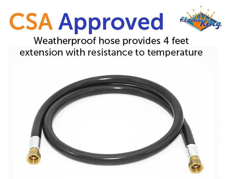 Flame King 48-Inch Thermo Rubber RV Slide Out Hose Assembly 3/8'' ID Female to Female by Flame King Products