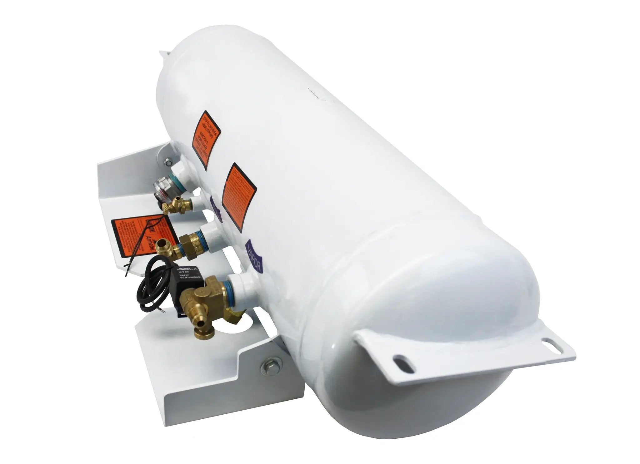 Flame King 5.9 Gallon ASME RV Trailer Propane Tank with Remote Valves & Solenoid by Flame King Products