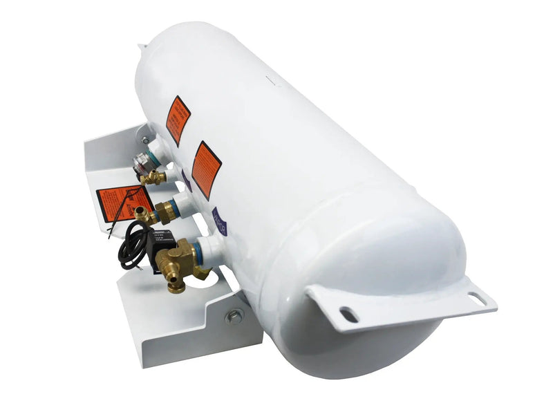 Flame King 5.9 Gallon ASME RV Trailer Propane Tank with Remote Valves & Solenoid by Flame King Products