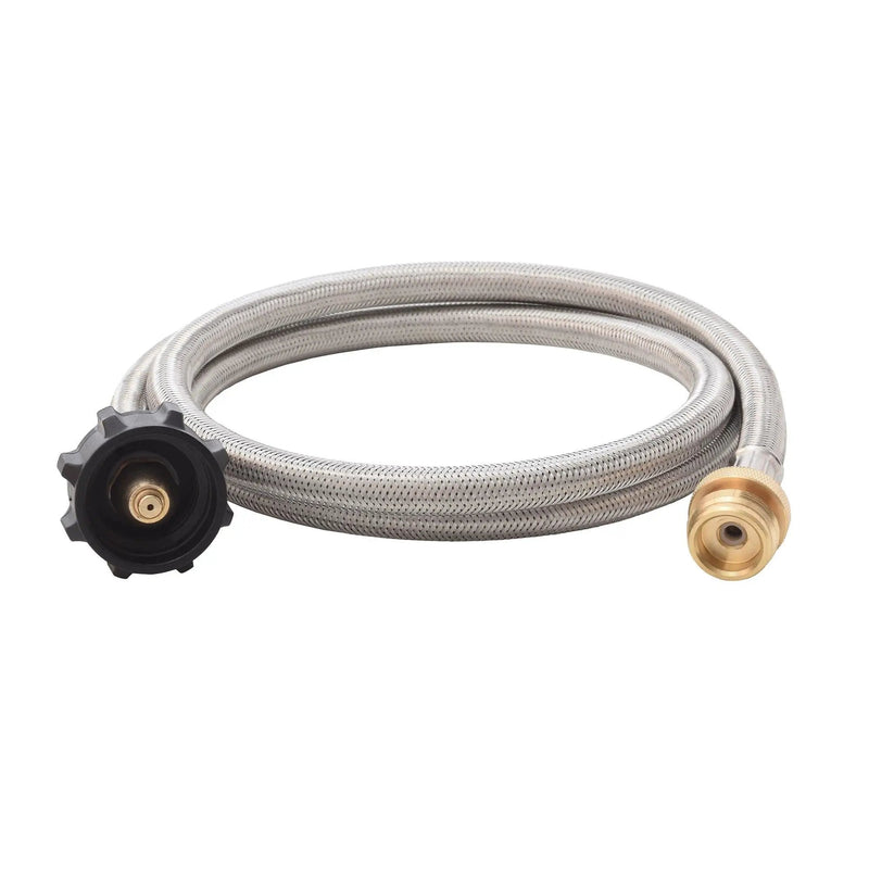 Flame King 5 FT QCC to CGA600 Male Connection-Steel Braided Hose by Flame King Products
