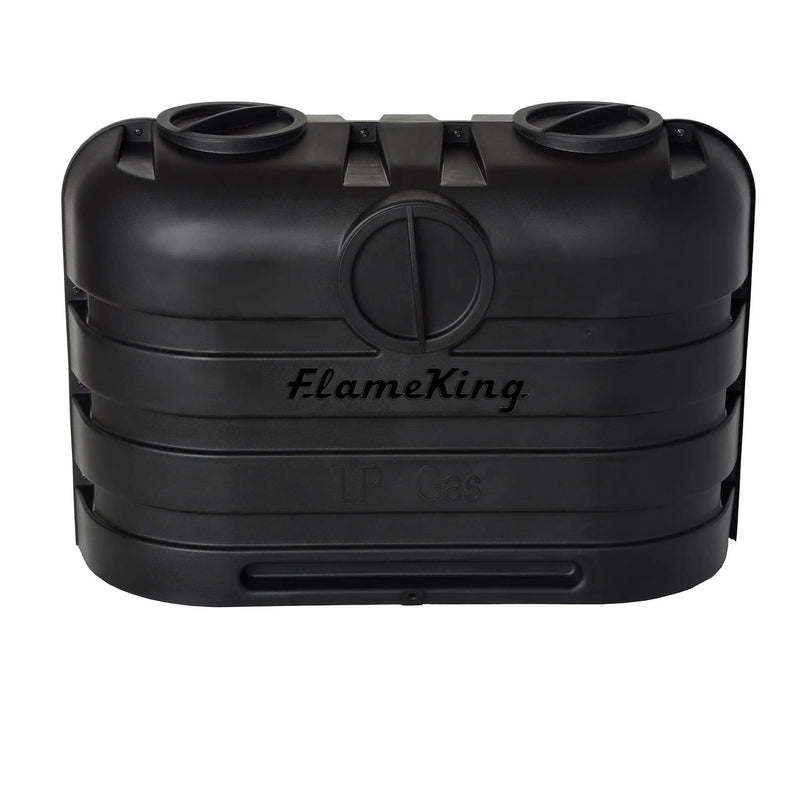 Flame King Dual 20LB LP Propane Tank Light Plastic Heavy Duty Cover RV Trailer Black by Flame King Products