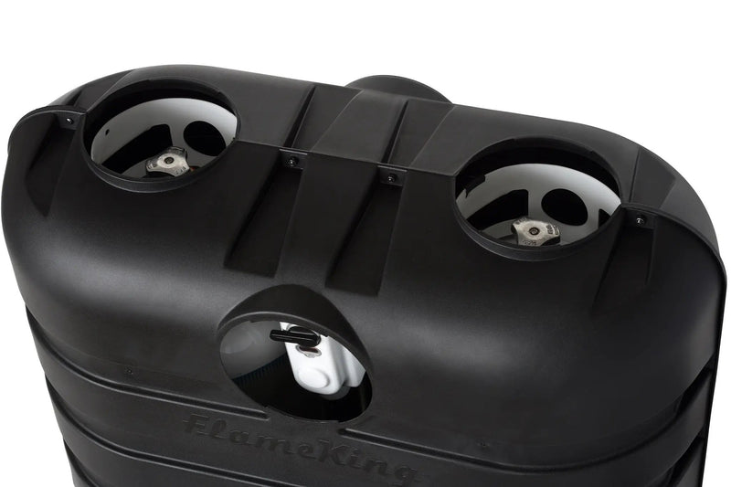 Flame King Dual 20LB LP Propane Tank Light Plastic Heavy Duty Cover RV Trailer Black by Flame King Products