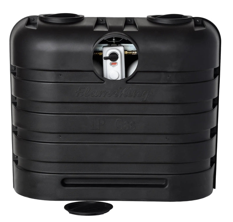 Flame King Dual 30LB LP Propane Tank Light Plastic Heavy Duty Cover RV Trailer Black by Flame King Products