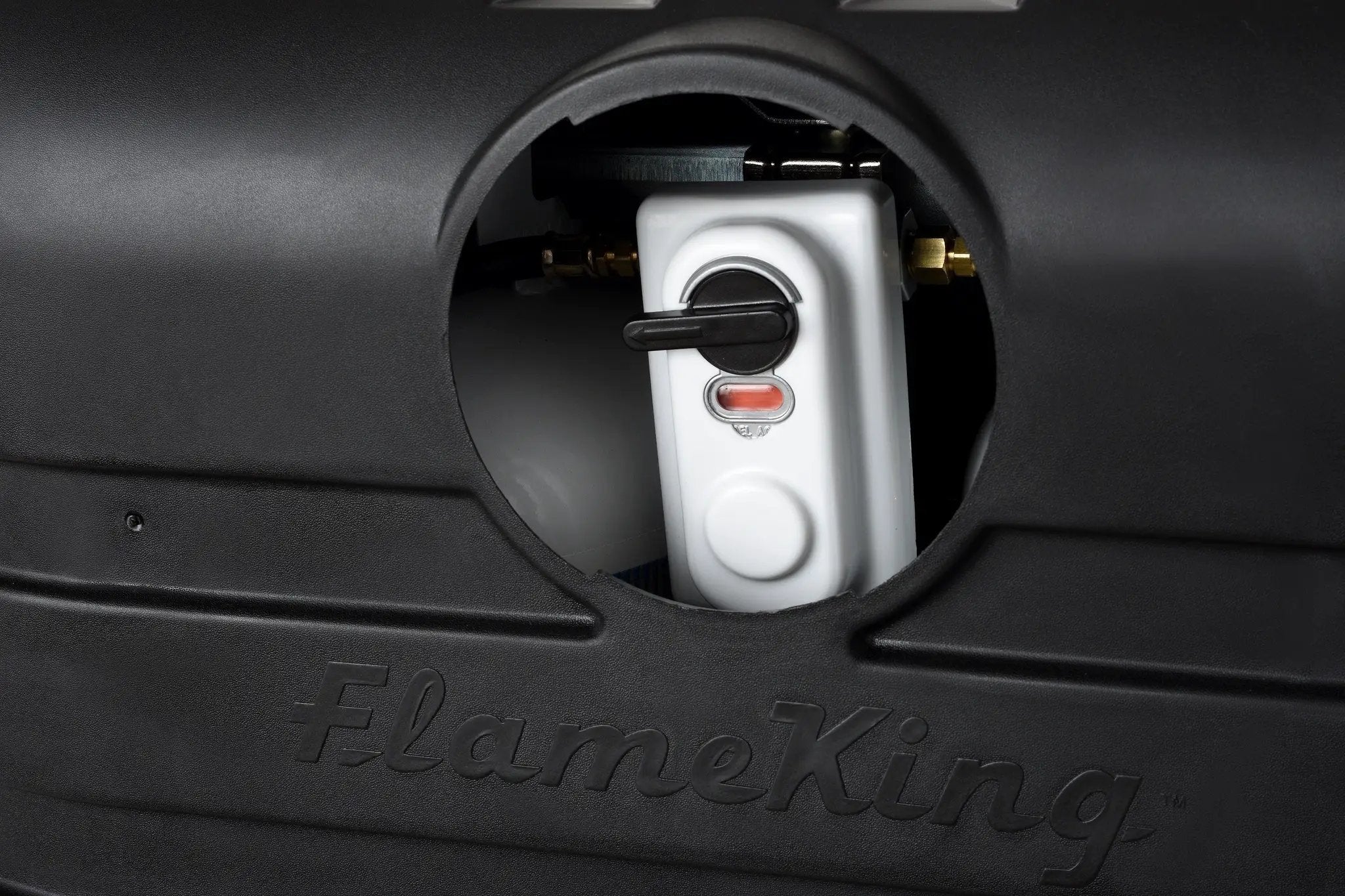 Flame King Dual 30LB LP Propane Tank Light Plastic Heavy Duty Cover RV Trailer Black by Flame King Products