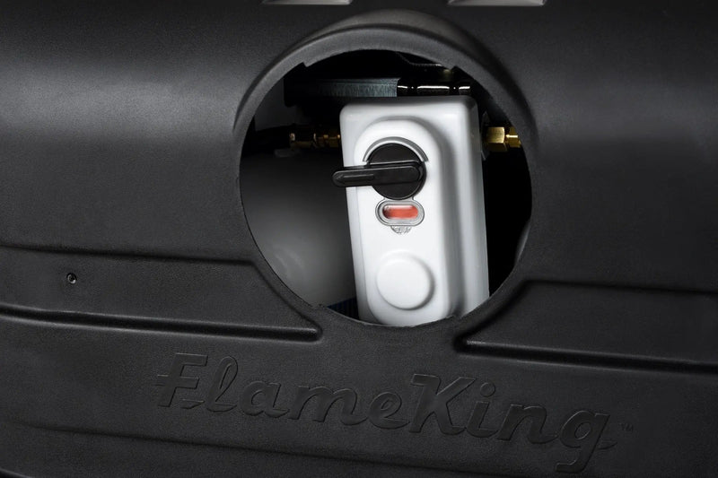 Flame King Dual 30LB LP Propane Tank Light Plastic Heavy Duty Cover RV Trailer Black by Flame King Products