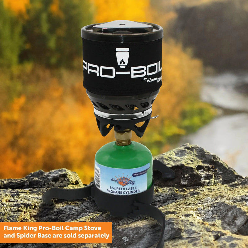 Flame King Eco Friendly Sustainable 8oz 1/2lb Refillable Propane Tank LP Cylinder by Flame King Products