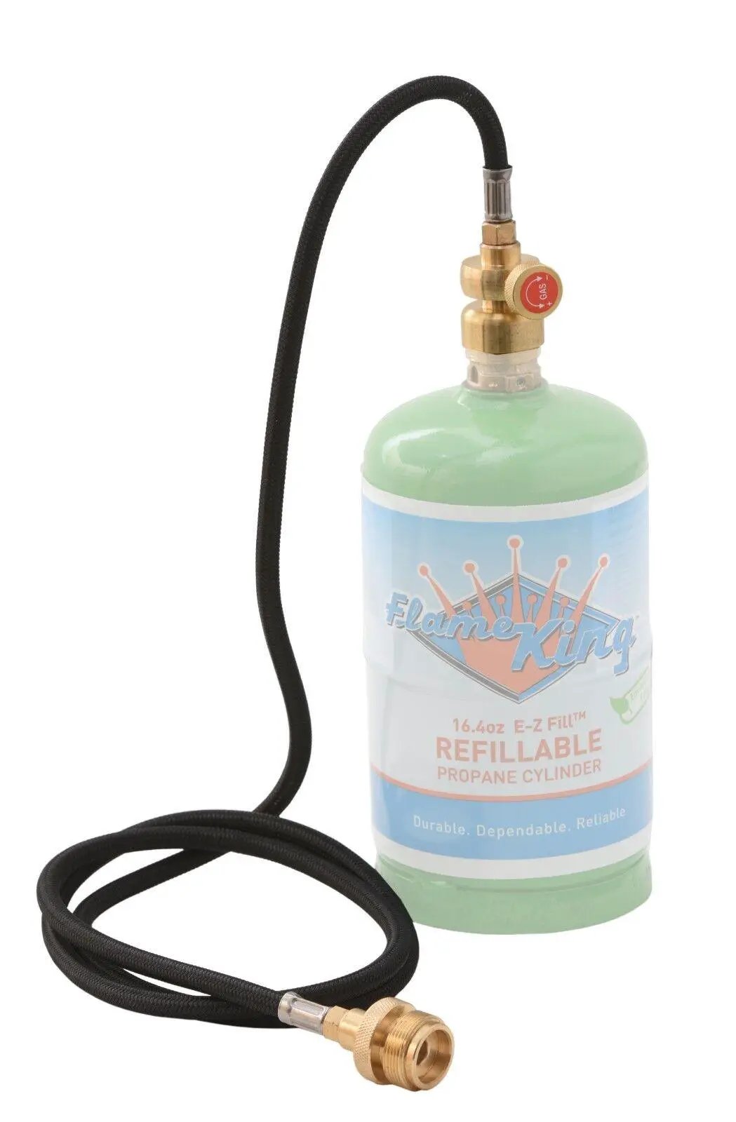 Flame King Flexible 5 FT Extension Hose For 1Lb Propane Tank Cylinder by Flame King Products