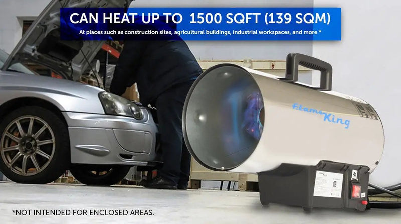 Flame King Forced Air Heater Portable Propane Tank Outdoor 60,000 BTU by Flame King Products