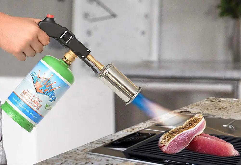 Flame King High Intensity Propane Cooking Searing Torch with Electric Start & Comfort Handle by Flame King Products