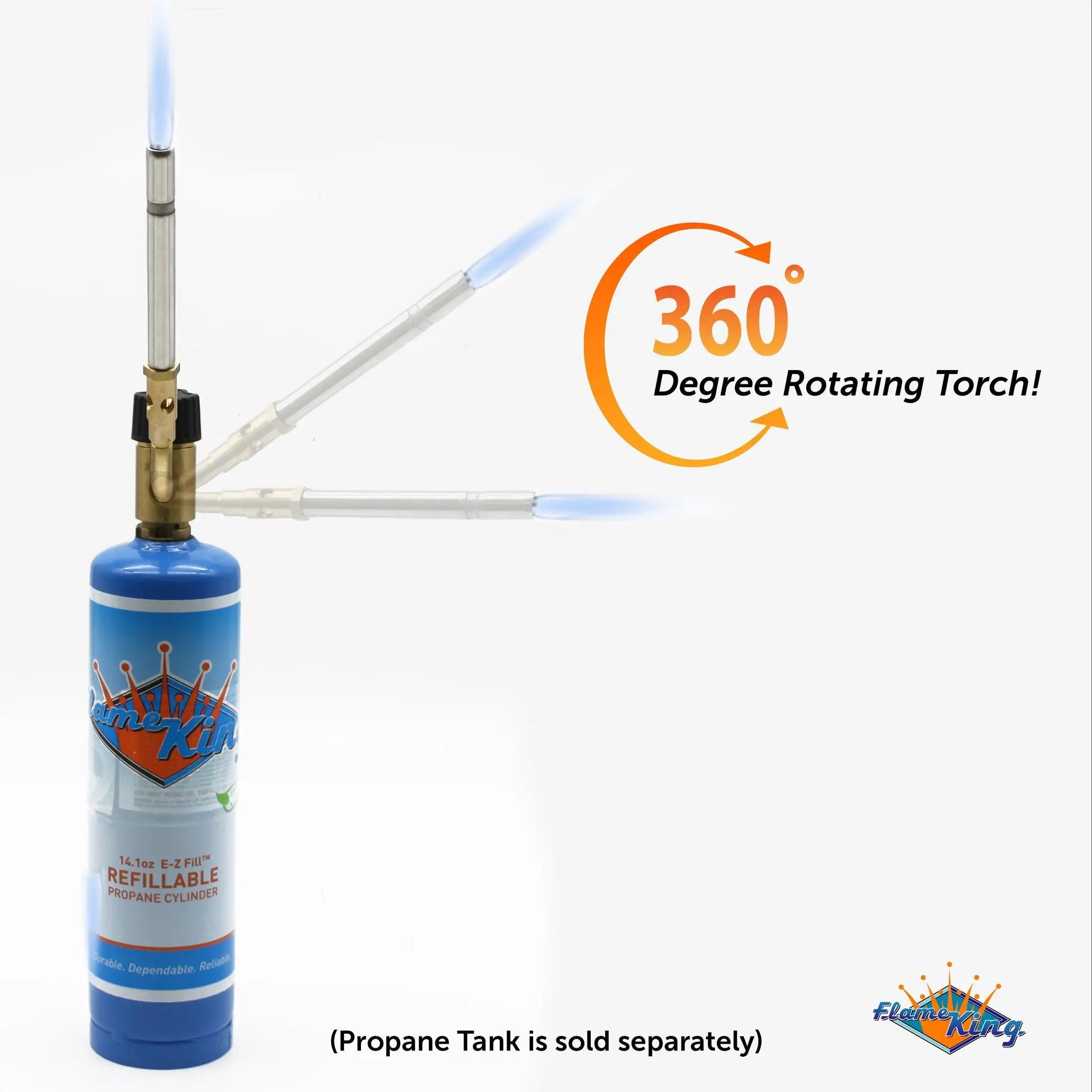 Flame King High Intensity Propane Torch Head Swirl Flame by Flame King Products