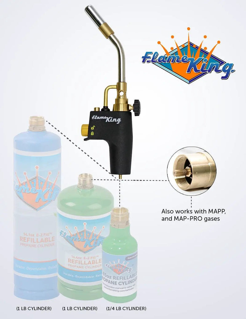 Flame King High Intensity Welding Propane Torch Head Swirl Flame by Flame King Products