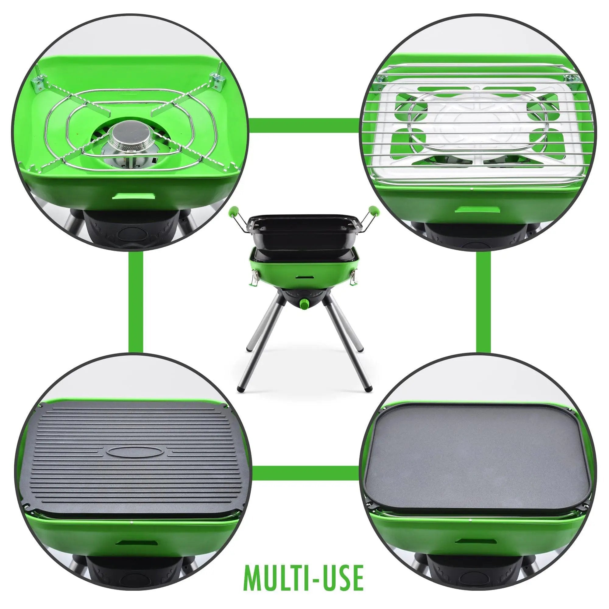Flame King Multi-Function Portable BBQ Grill Camp Stove Camping by Flame King Products
