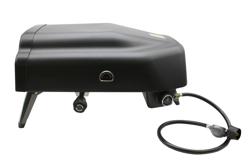 Flame King Outdoor Portable 14-inch Propane Pizza Oven Gas 360 Degree Rotating Stone by Flame King Products