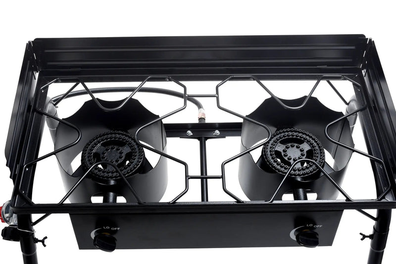 Flame King Outdoor Propane Double Dual Burner Cooker Stove by Flame King Products