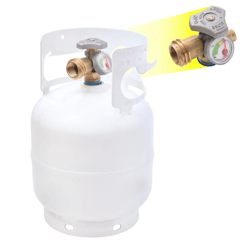 Flame King Portable 5lb Propane Tank LP Cylinder with OPD & Gauge by Flame King Products