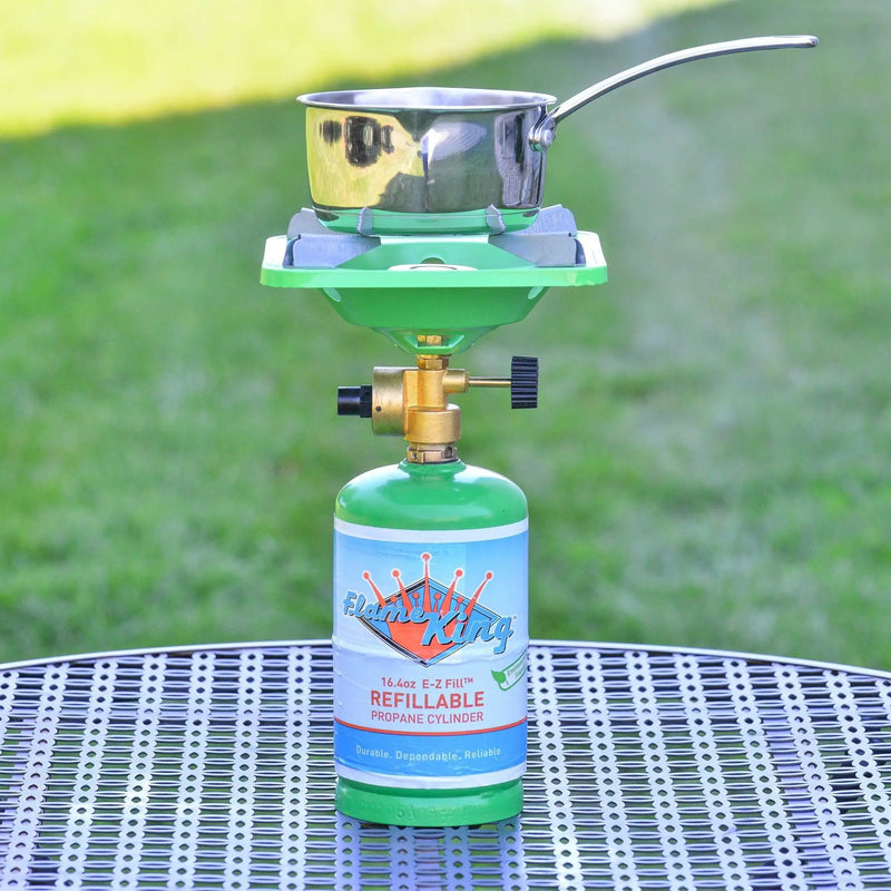 Flame King Portable Single Burner Cooker with 1 Lb Base Camping by Flame King Products