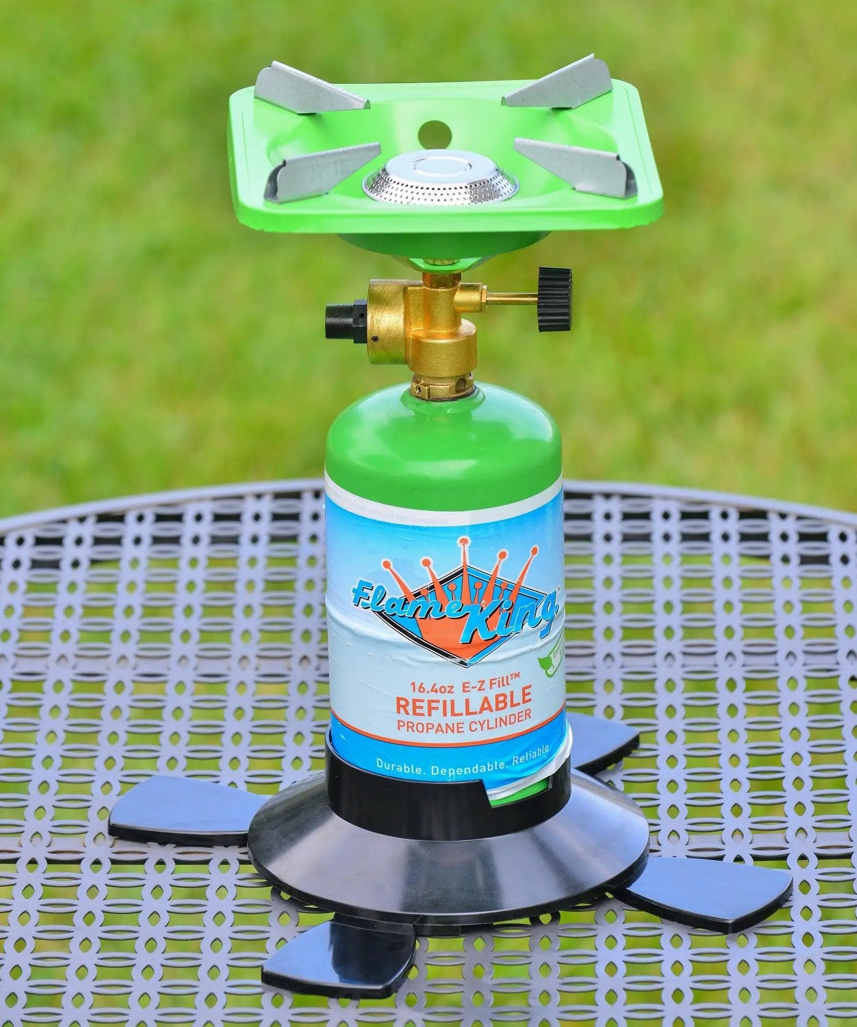 Flame King Portable Single Burner Cooker with 1 Lb Base Camping by Flame King Products