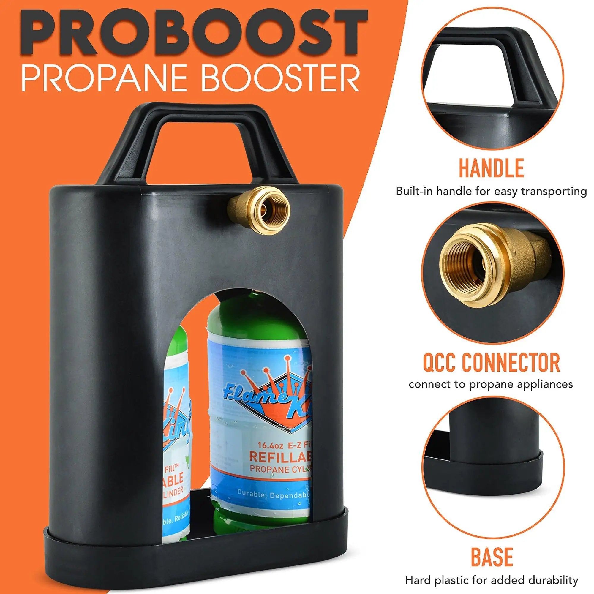 Flame King ProBoost Dual 1LB Propane Tank Carrier by Flame King Products