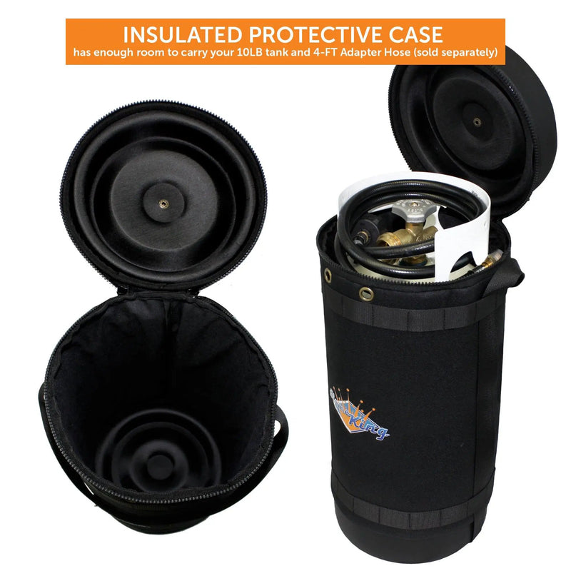 Flame King Propane Gas Hauler for 10lb Propane Tank Insulated Protective Carry Case by Flame King Products