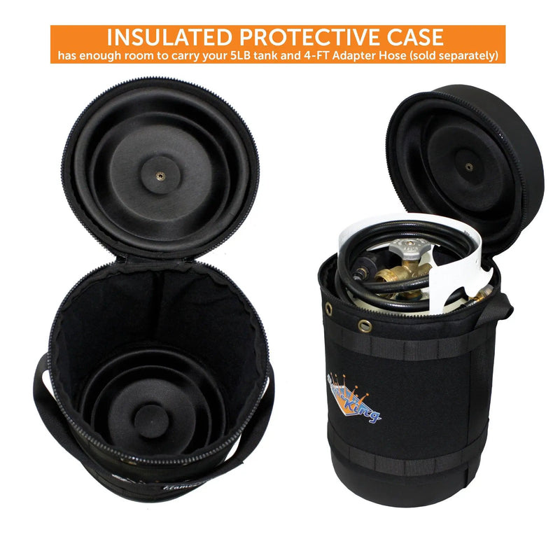 Flame King Propane Gas Hauler for 5lb Propane Tank Insulated Protective Carry Case by Flame King Products