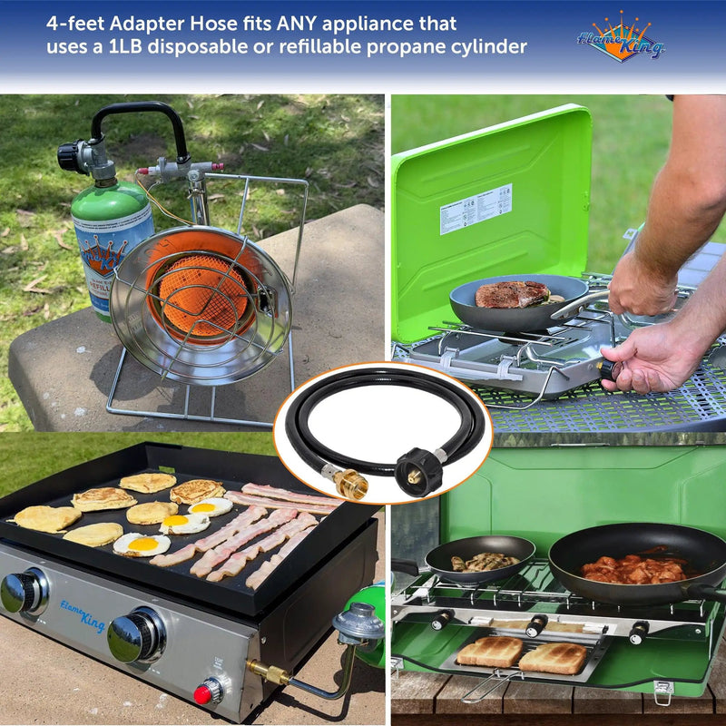 Flame King Propane Gas Hauler Kit 10lb Propane Tank, Adapter Hose and Insulated Protective Carry Case by Flame King Products
