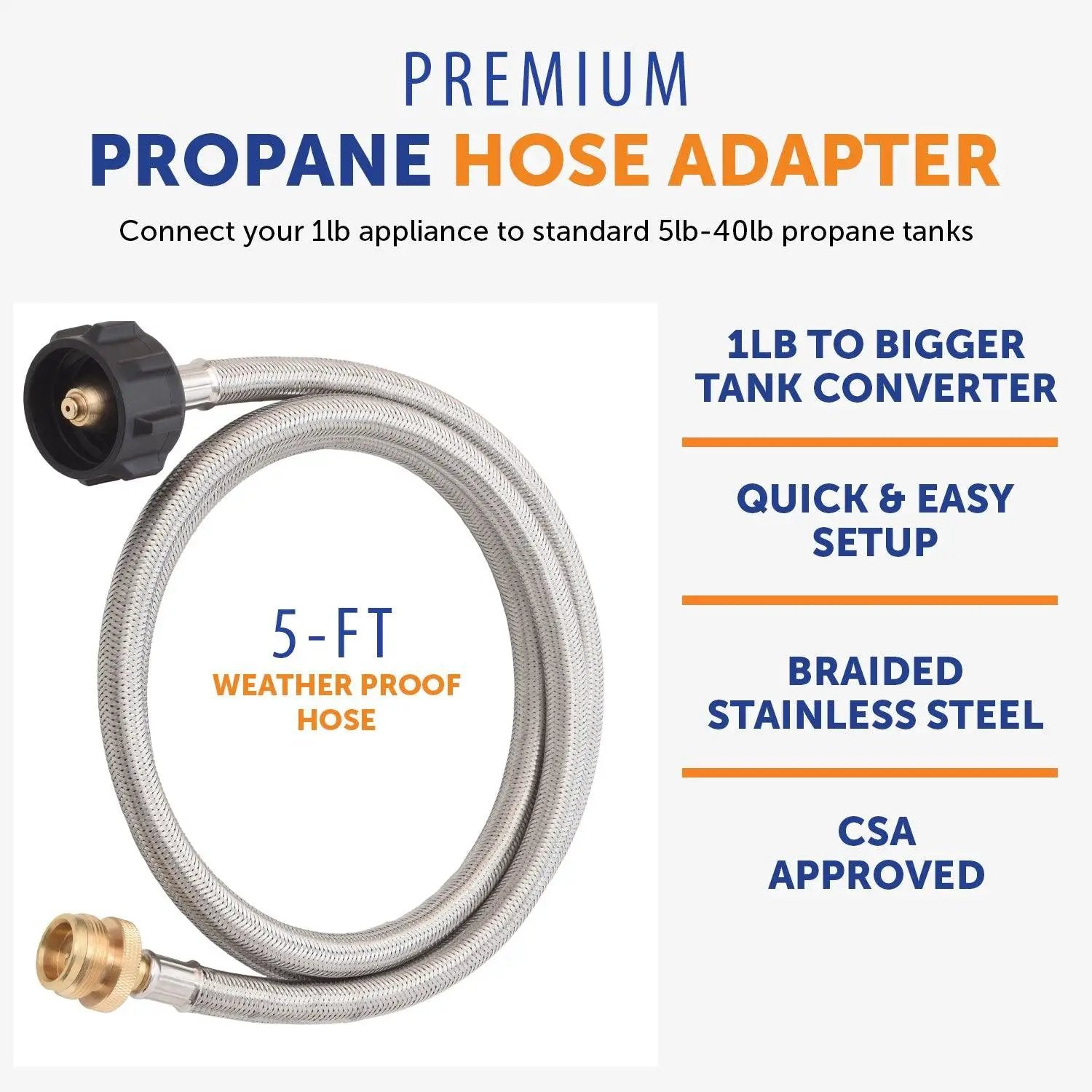 Flame King Propane Gas Hauler Kit 10lb Propane Tank, Adapter Hose and Insulated Protective Carry Case by Flame King Products
