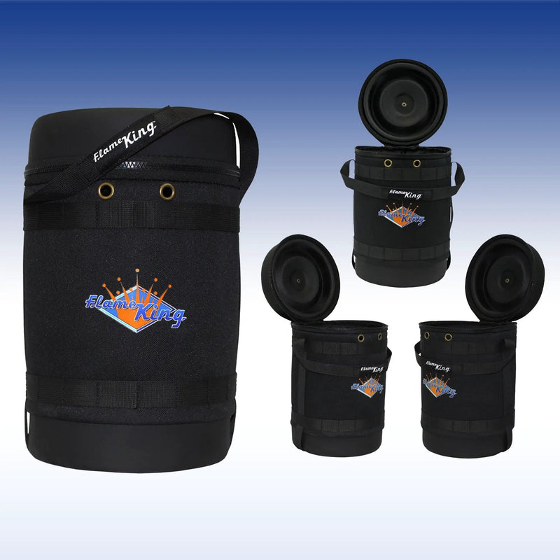 Flame King Propane Gas Hauler Kit 5lb Propane Tank, Adapter Hose and Insulated Protective Carry Case by Flame King Products