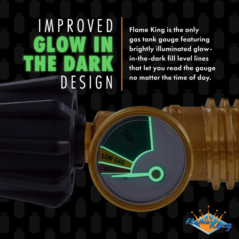Flame King Propane Gas Level Indicator Check Gauge Meter For Propane Tanks Cylinders by Flame King Products