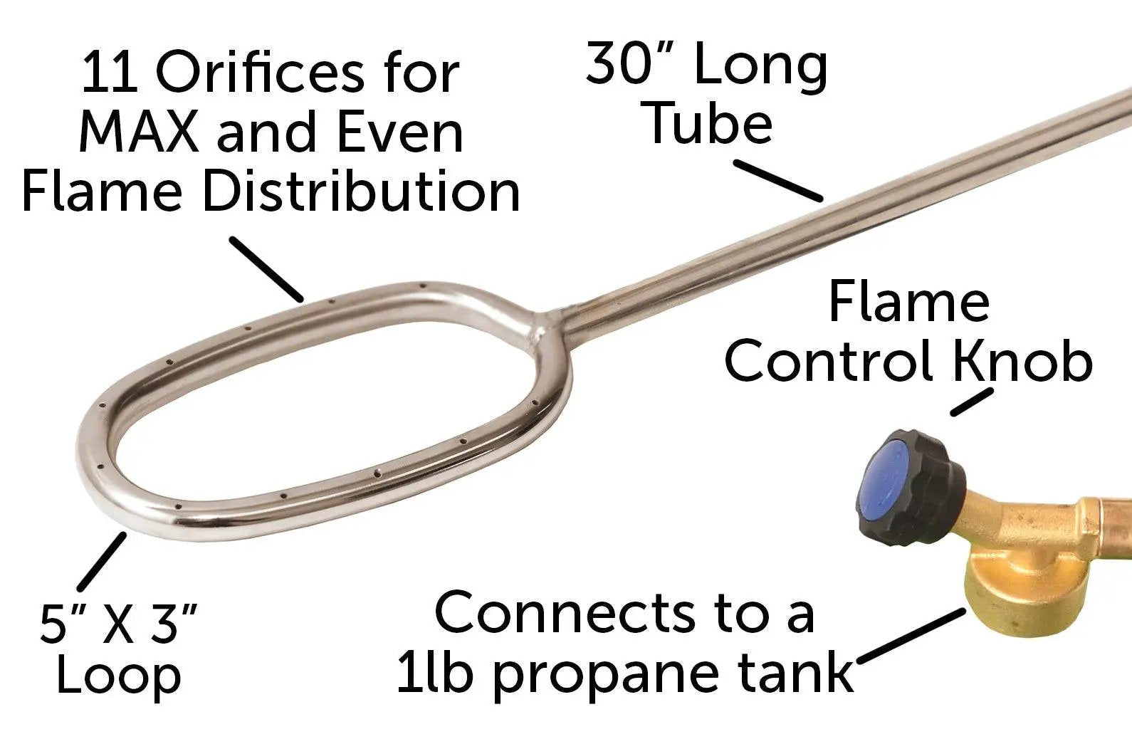 Flame King Propane LP Log Lighter Starter for 1lb Propane Tanks by Flame King Products