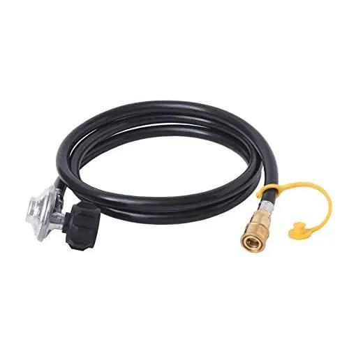 Flame King Propane Regulator Hose with Quick Connect – 6 feet by Flame King Products