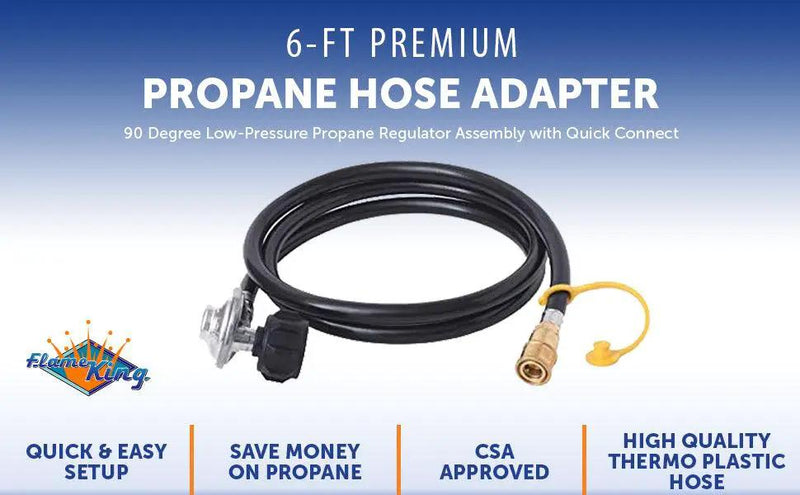 Flame King Propane Regulator Hose with Quick Connect – 6 feet by Flame King Products