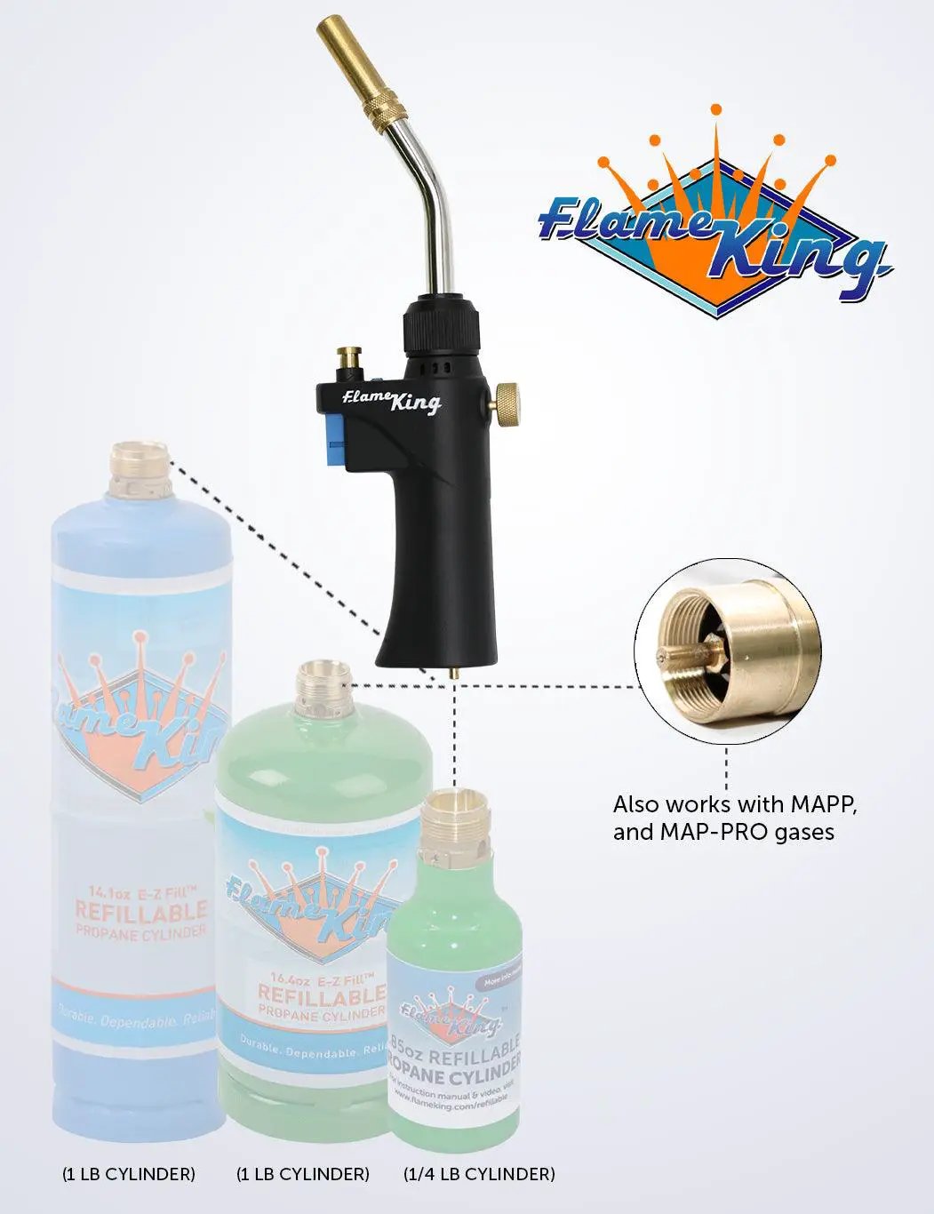 Flame King Propane Torch Webbed Flame Soldering by Flame King Products