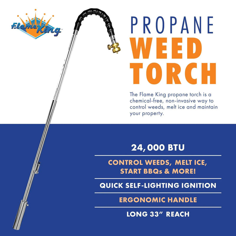 Flame King Propane Torch Weed Burner with Integrated Lighter by Flame King Products