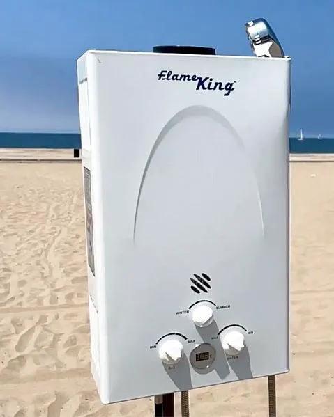 Flame King Tankless Outdoor Portable Camping Hot Shower Propane Gas 10L 2.64GPM Water Heater 68,000 BTU by Flame King Products
