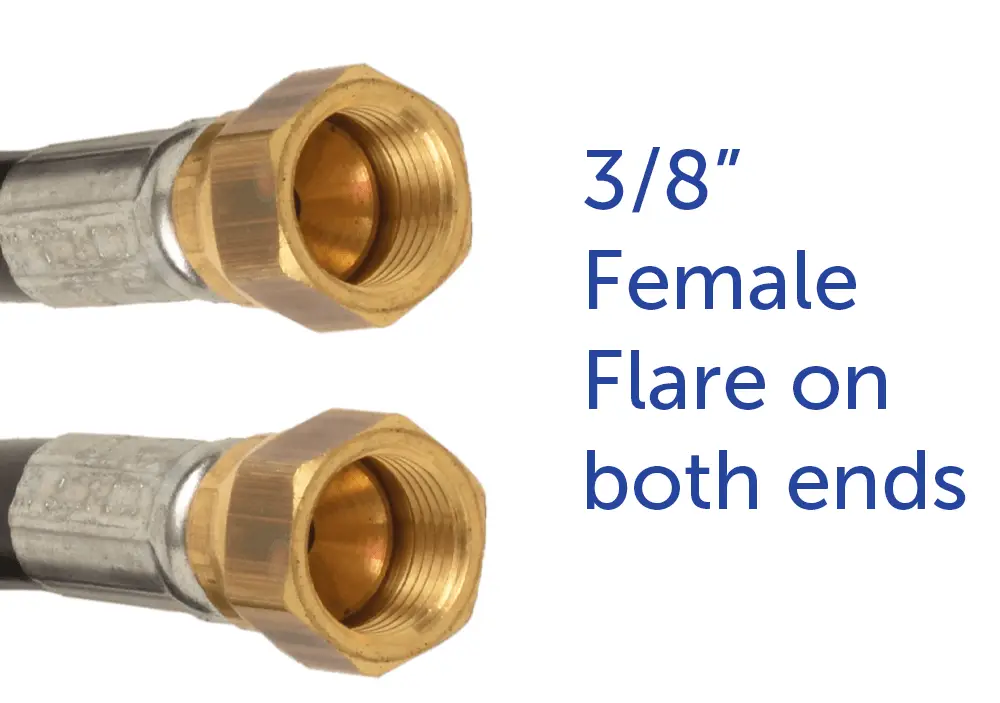 Flame King Thermo Rubber RV Slide Out Hose Assembly, 60 Inch, 3/8 Inch ID, Female to Female by Flame King Products
