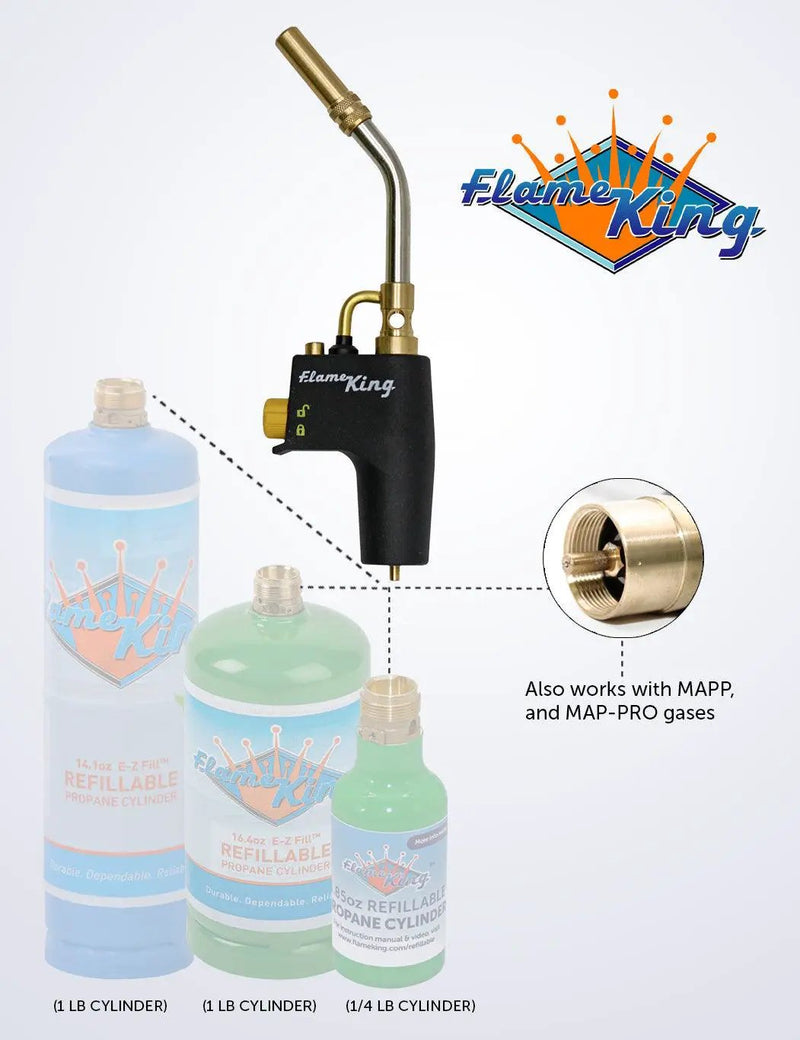Flame King Welding Propane Torch Head High Intensity Swirl Flame by Flame King Products