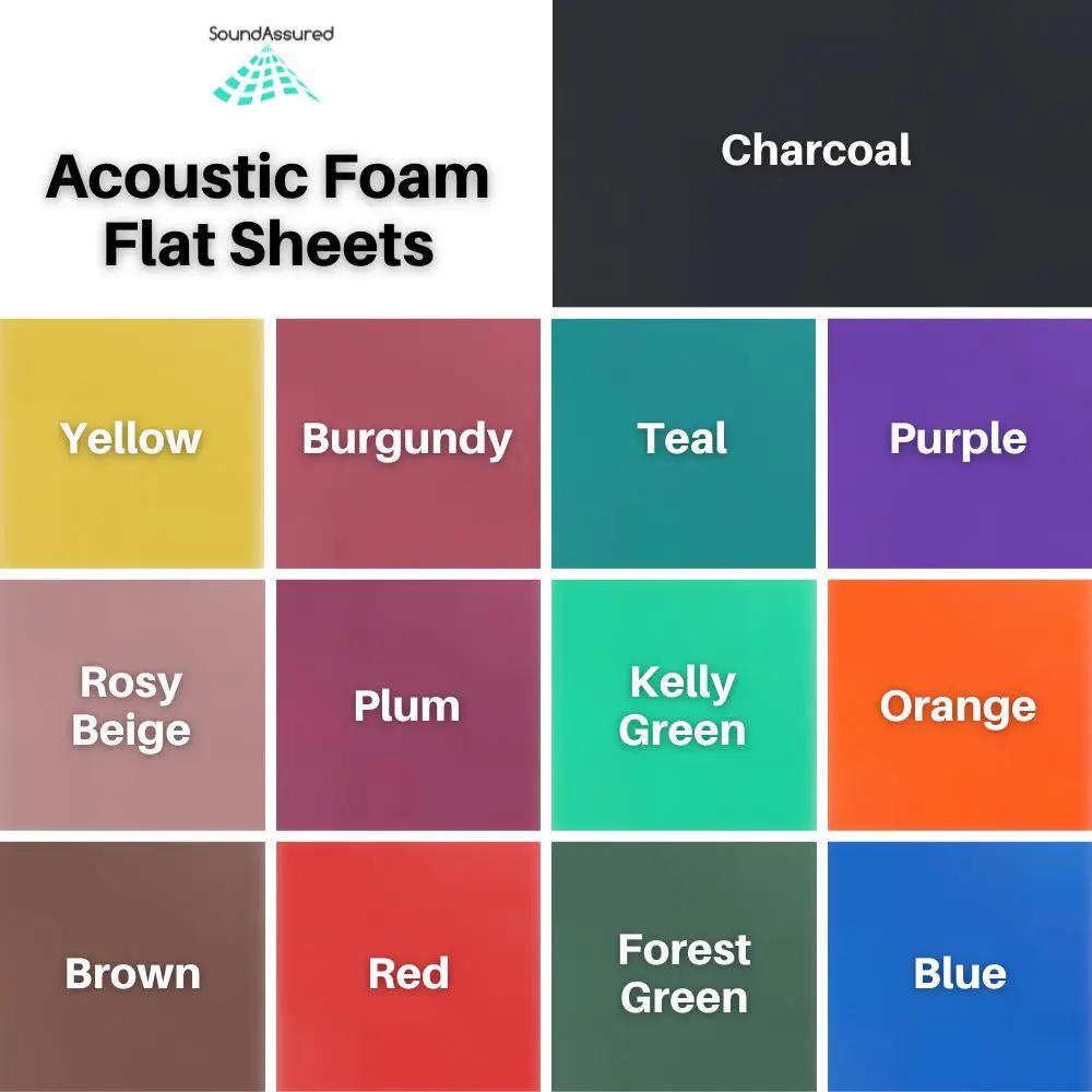 Flat Acoustic Foam Sheets by SoundAssured