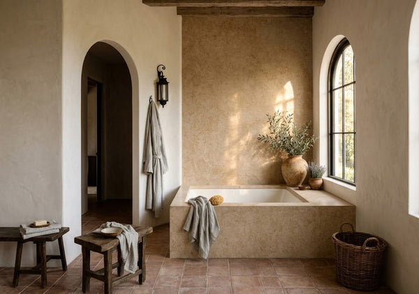 Fleur Du Desert Honed Marble Slab Random room scene