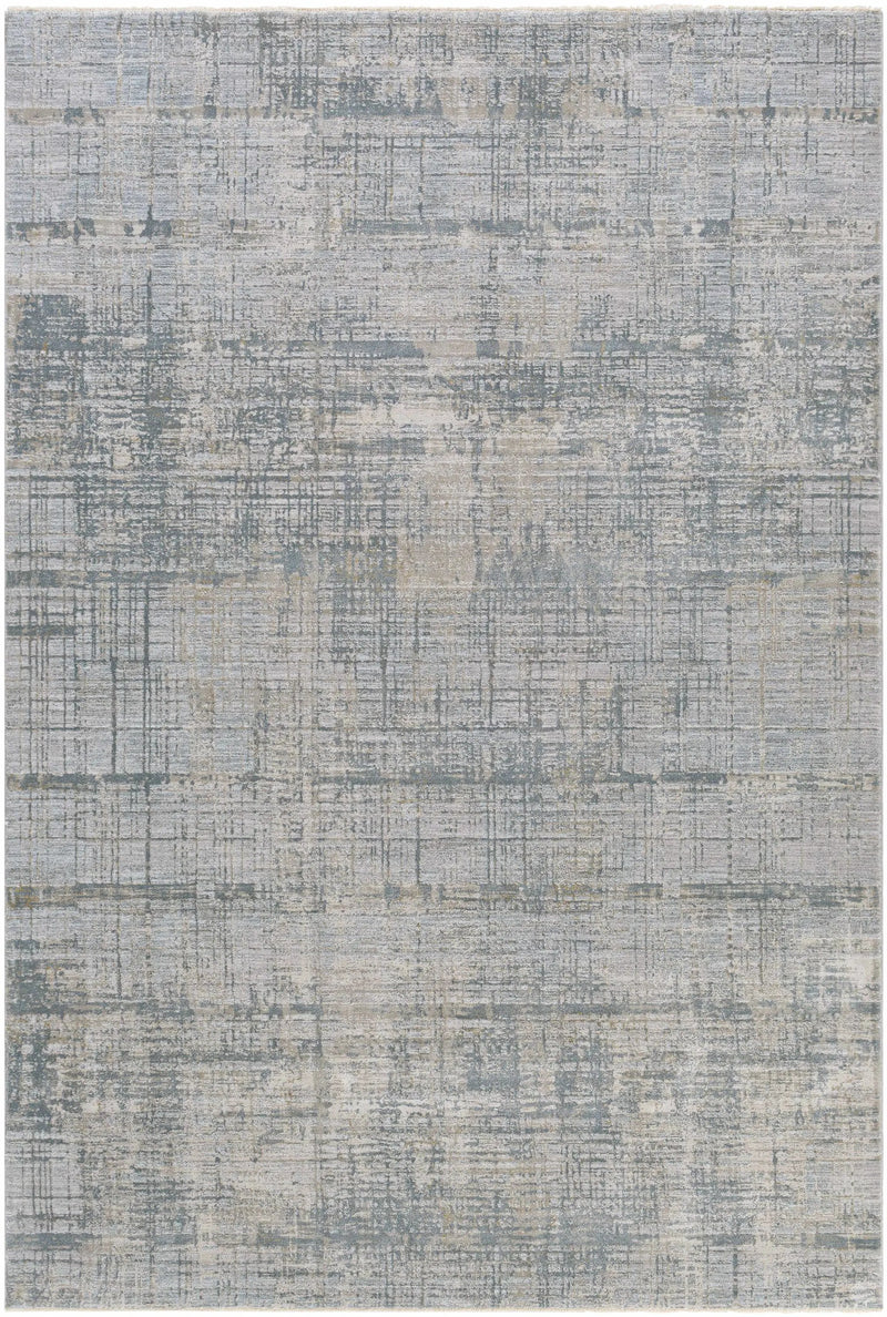 Fallin Gray Thick Luxe Abstract Striped Rug by Boutique Rugs