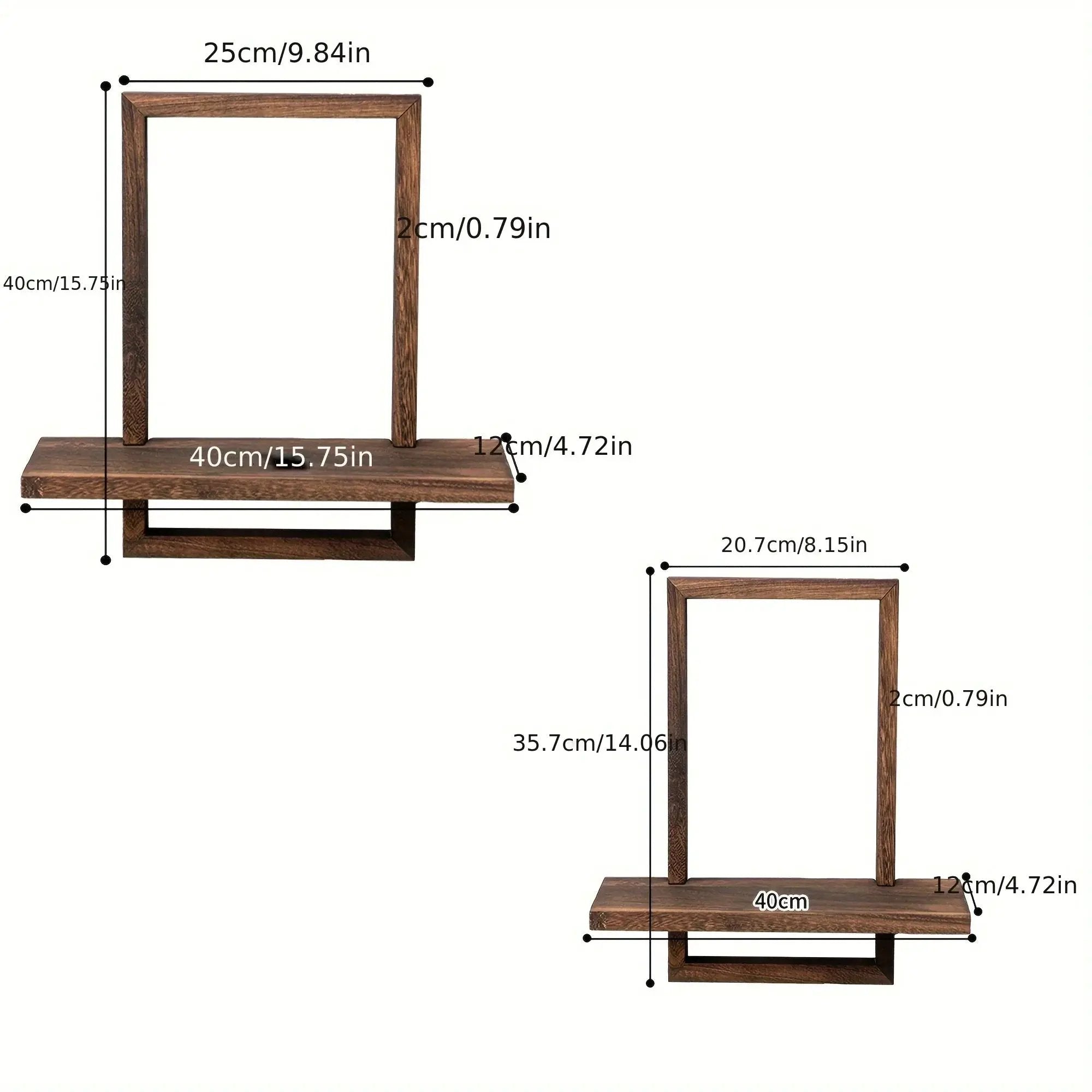 Floating Shelves - Rustic Wooden 2pcs by House Of Avana
