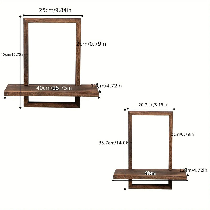Floating Shelves - Rustic Wooden 2pcs by House Of Avana