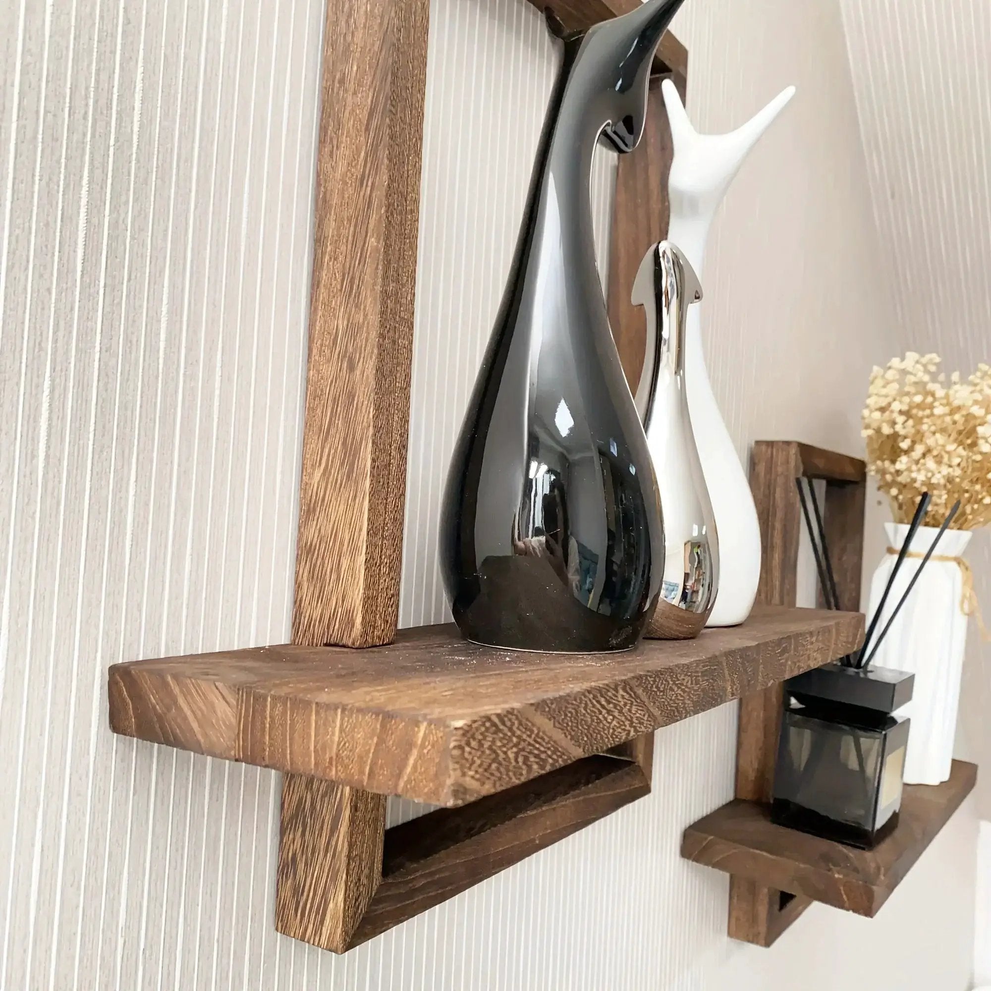 Floating Shelves - Rustic Wooden 2pcs by House Of Avana